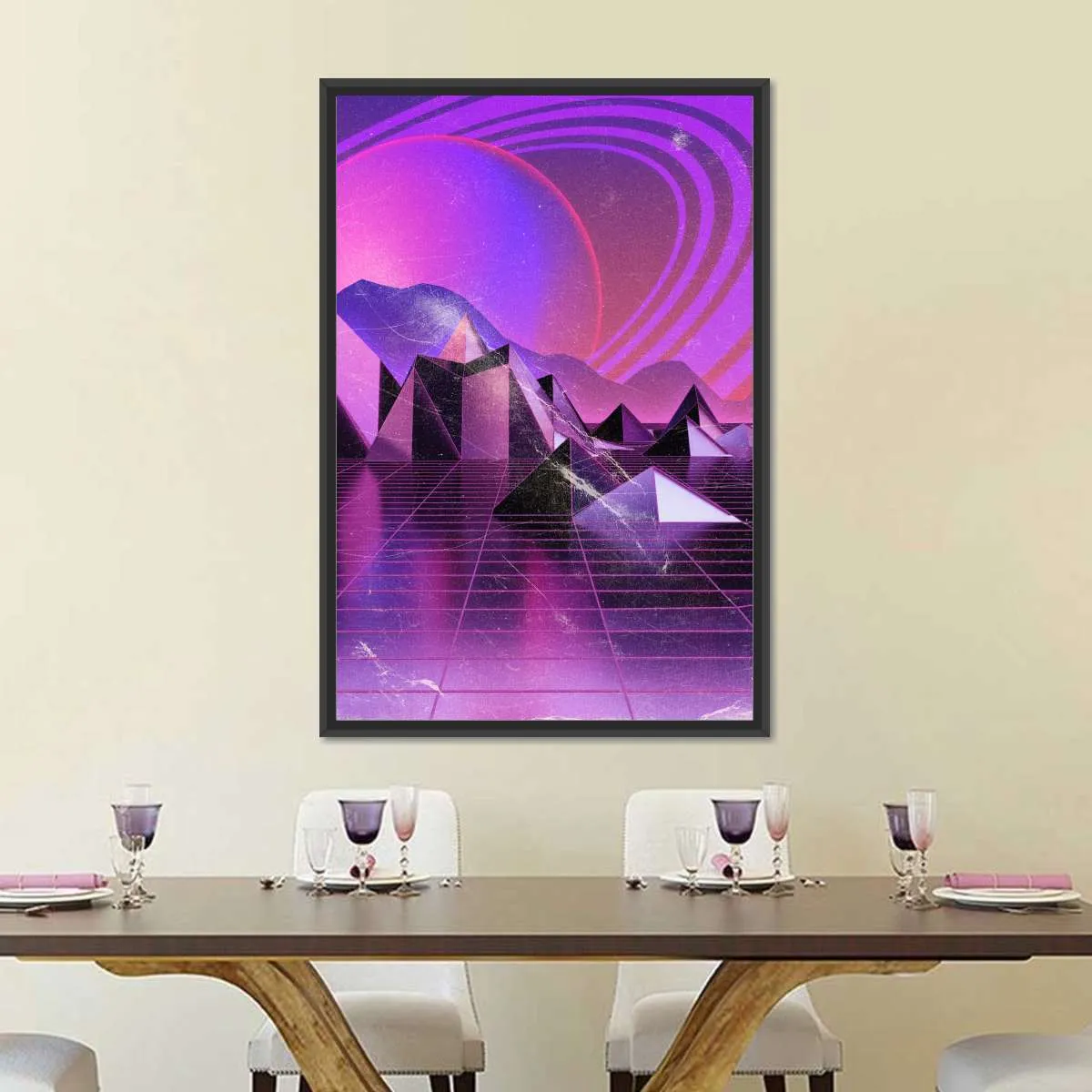 3D Mountain Range Wall Art