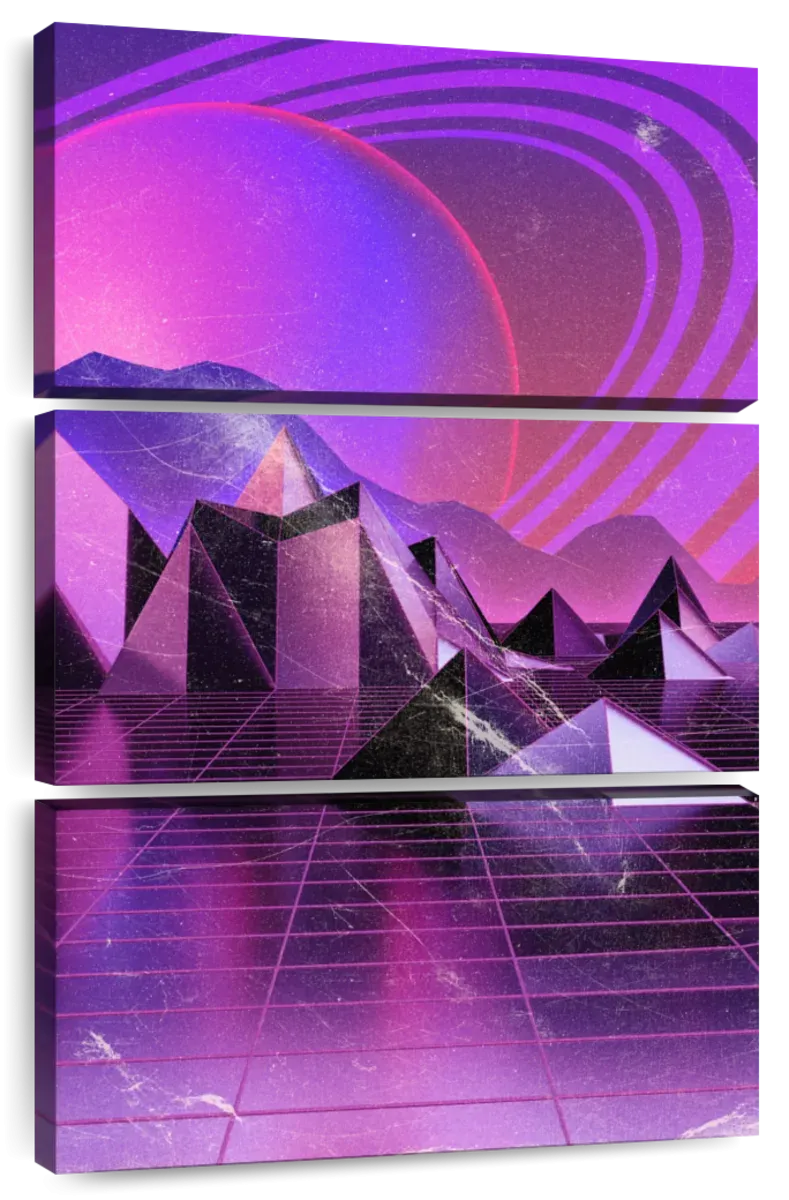 3D Mountain Range Wall Art