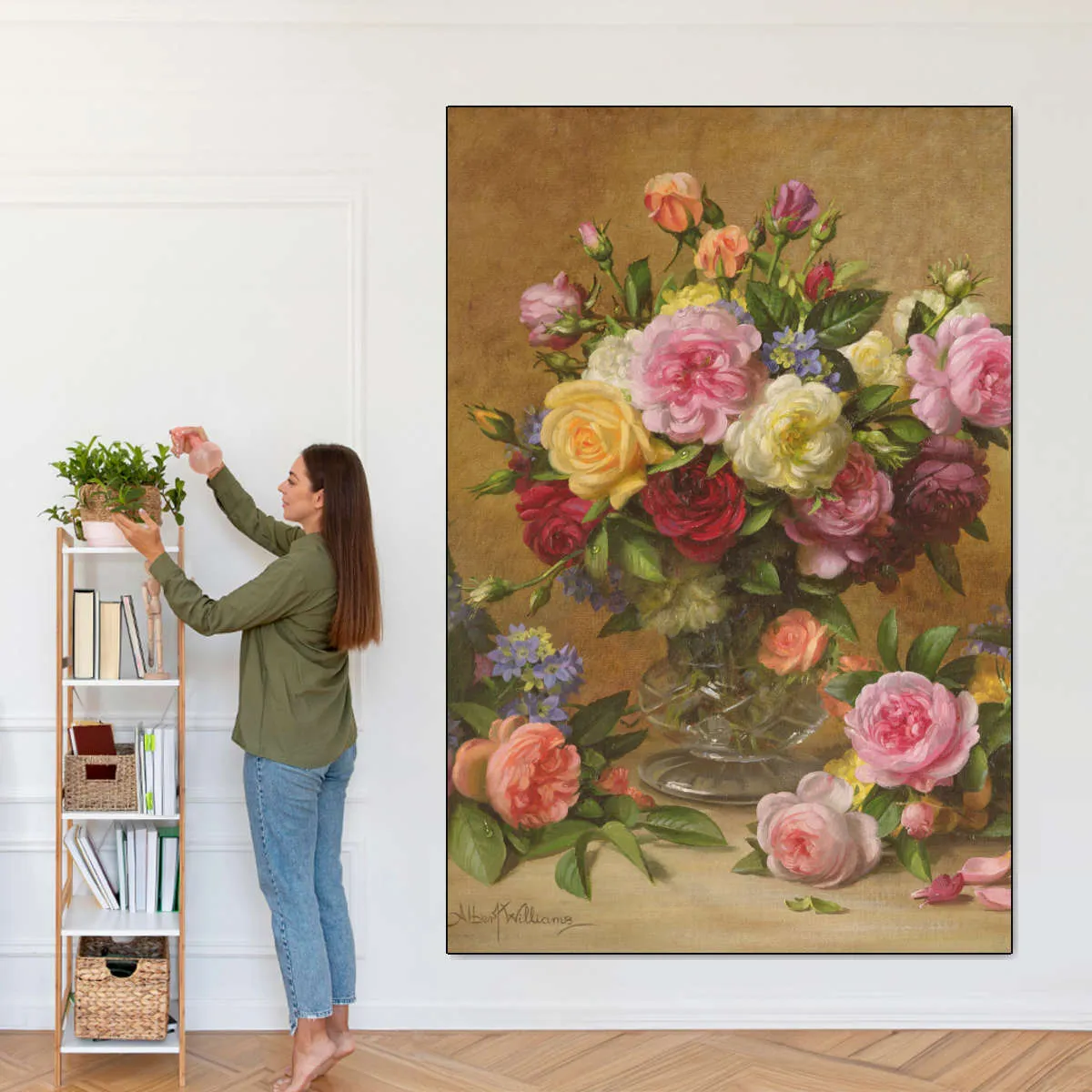 A Cluster Of Victorian Roses Wall Art
