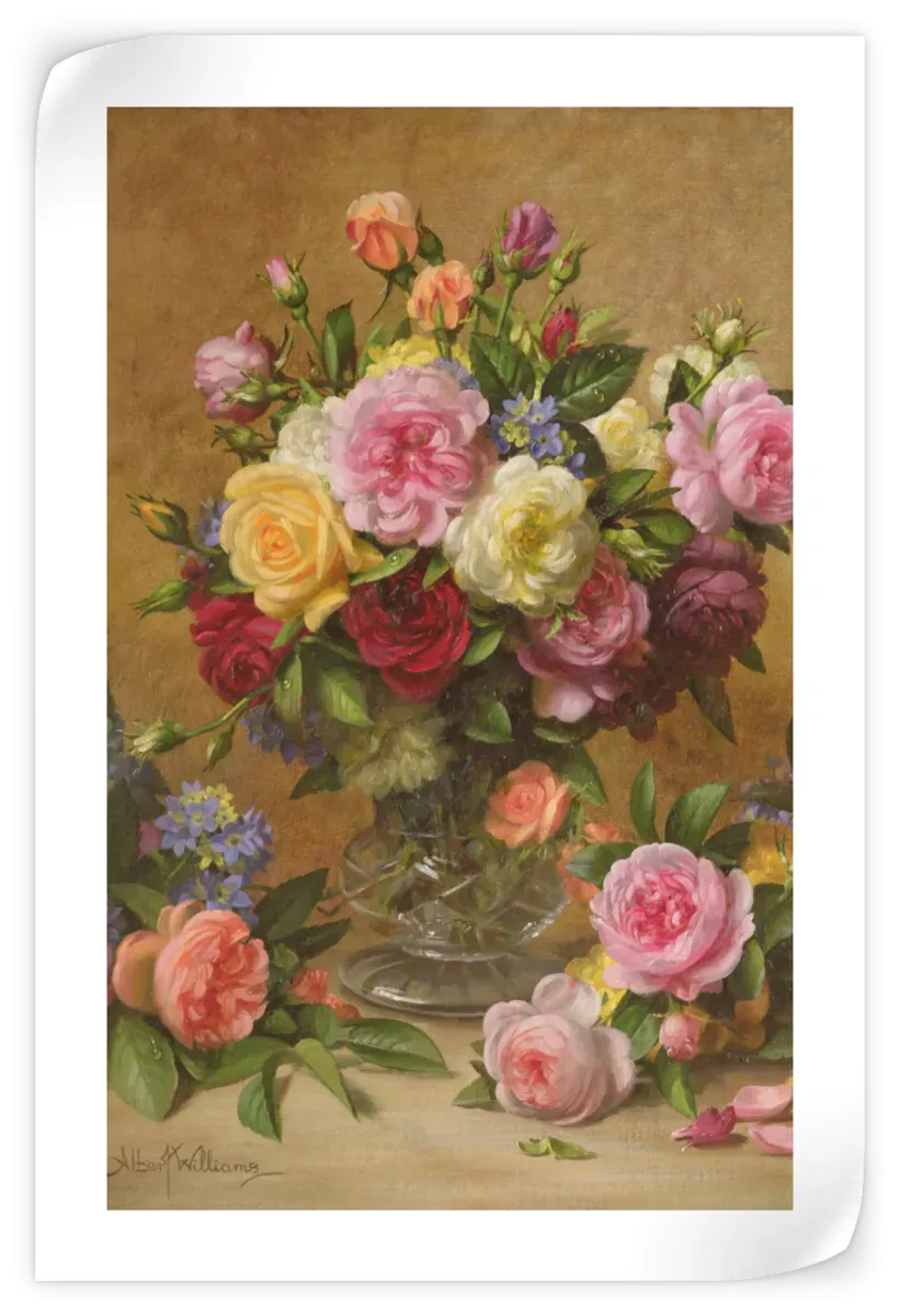 A Cluster Of Victorian Roses Wall Art