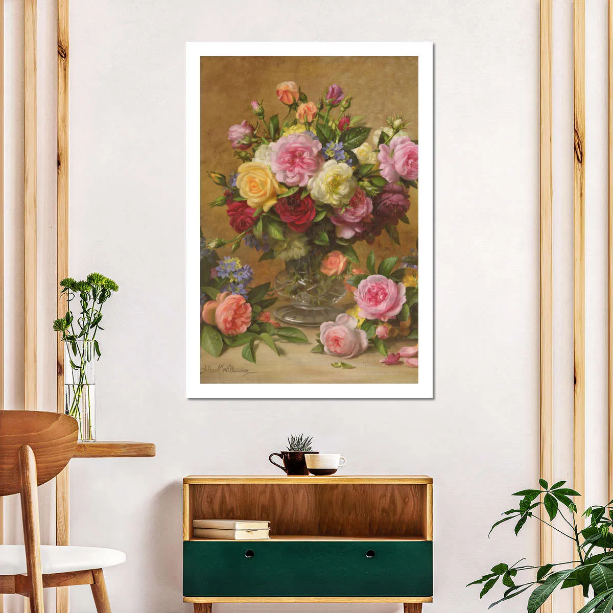 A Cluster Of Victorian Roses Wall Art