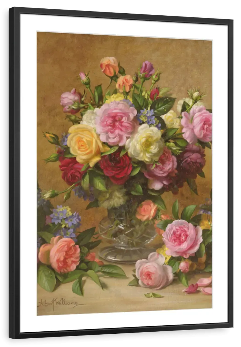 A Cluster Of Victorian Roses Wall Art