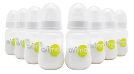Avima Baby Bottles — 4 oz. Regular Neck, Slow Flow (Set of 8)