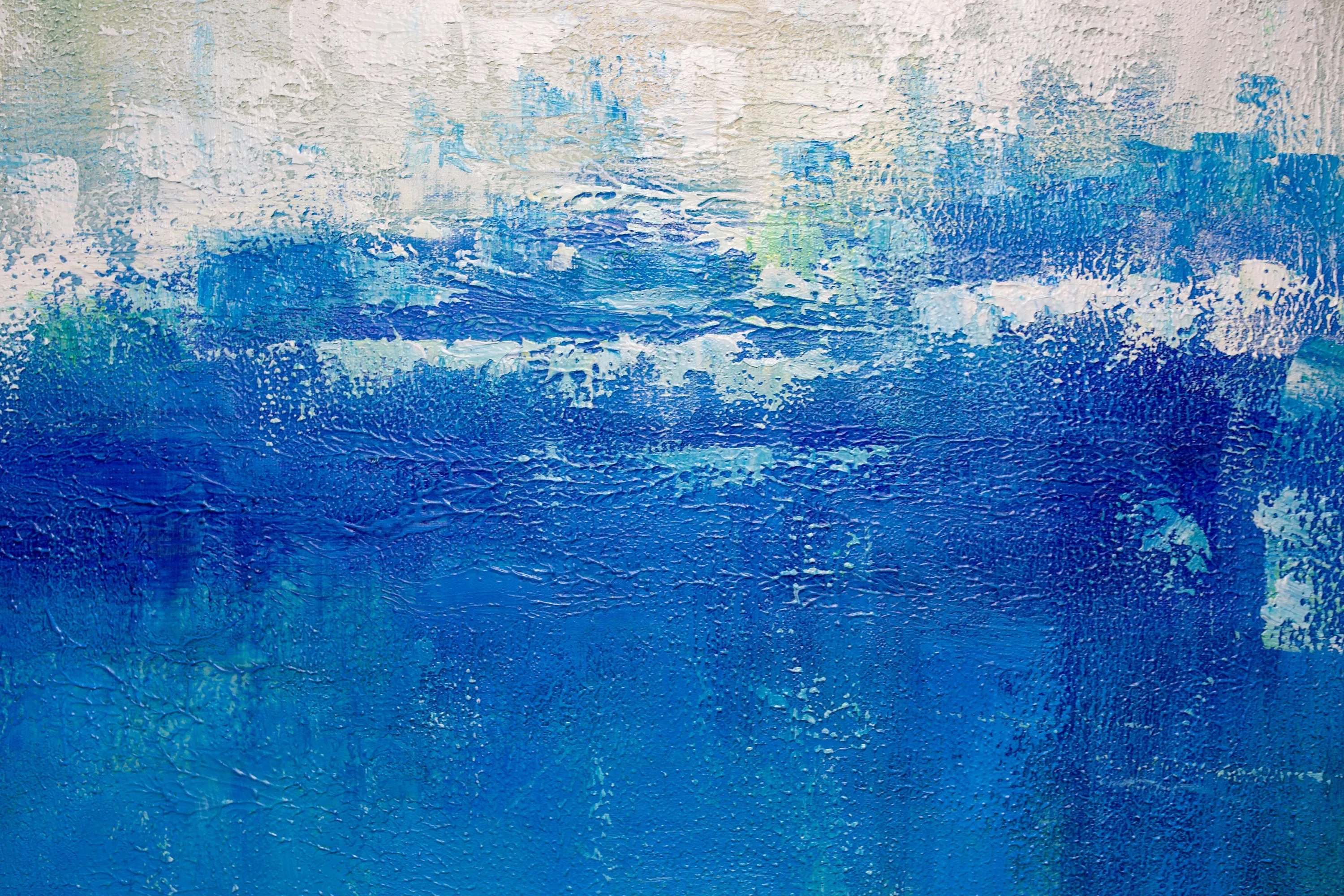 Blue And White Abstract Painting Landscape Painting For Living Room Sp050