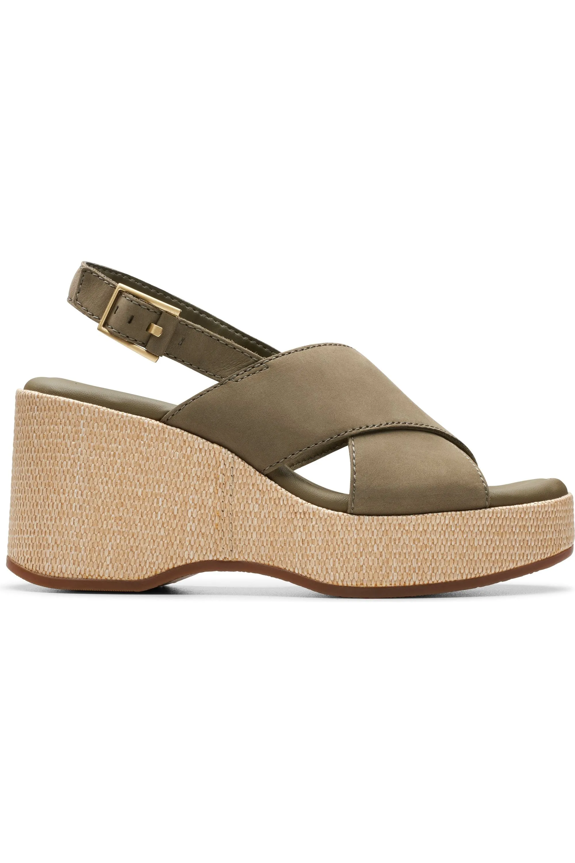 Clarks Manon Wish in Olive Nubuck