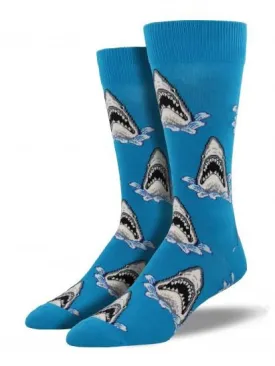 Men's King Size Shark Attack Socks