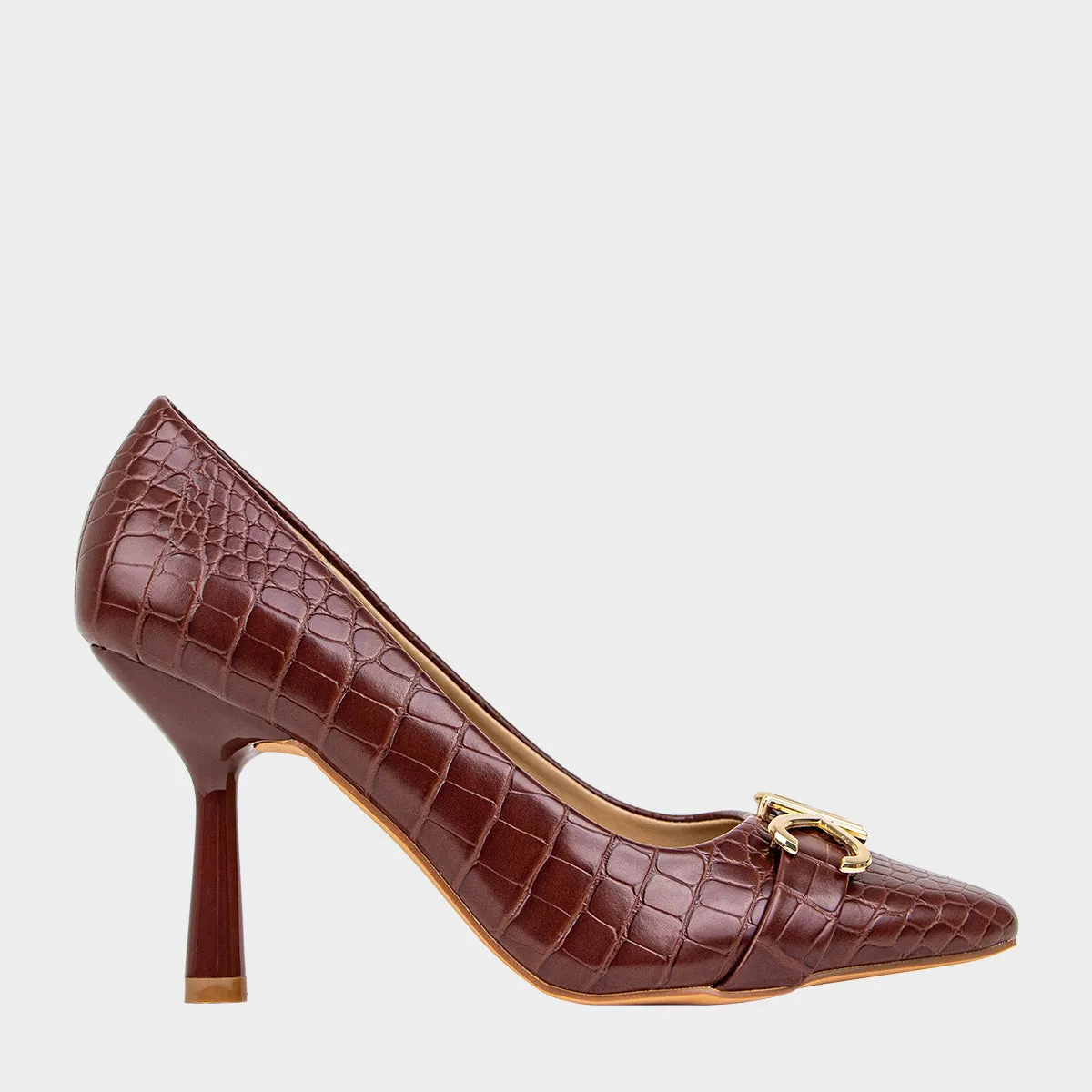 Rian Kc Buckle Pump Calzado Casual De Tacon Para Mujer