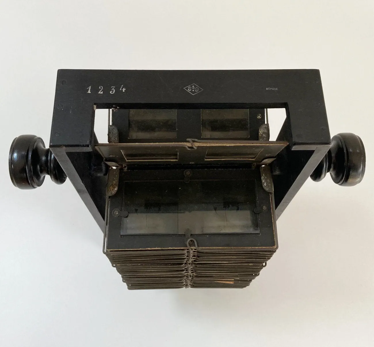 Victorian Tabletop Revolving Stereoscope by A. Mattey of Paris